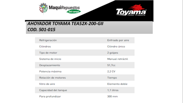 AHOYADOR TOYAMA TEA52X-200-GII - Image 2