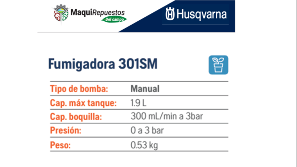 FUMIGADORA MANUAL 301SM - Image 2