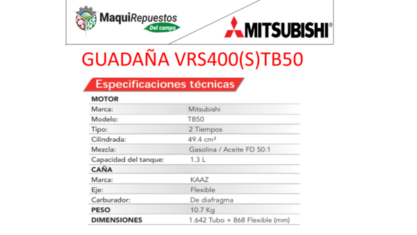 GUADAÑA VRS400(S)TB50 - Image 2