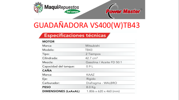 GUADAÑADORA VS400(W)TB43 - Image 2