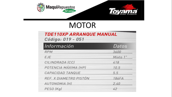 Motor diésel – TDE110XP - Image 2