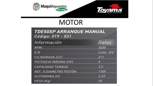 Motor diésel – TDE50XP - Image 2