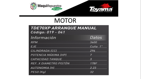 Motor diésel – TDE70XP - Image 2