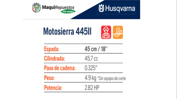 MOTOSIERRA 445II HUSQVARNA - Image 2