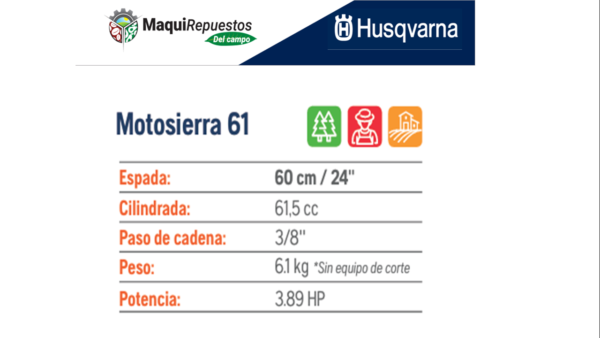 MOTOSIERRA 61 HUSQVARNA - Image 2